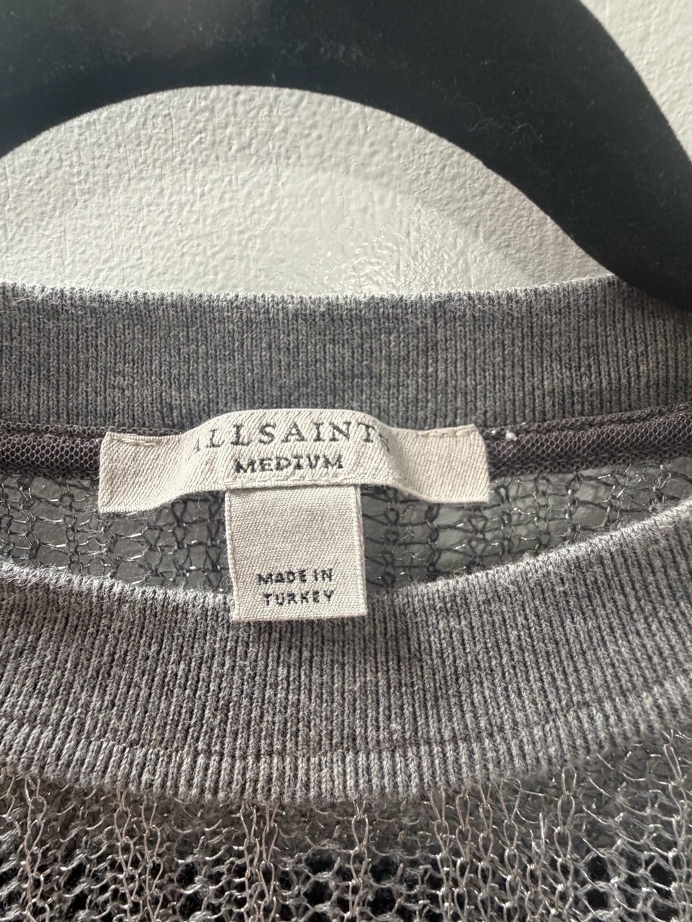 AllSaints Silver-Gray Sheer Knit Top - Picture 6 of 10
